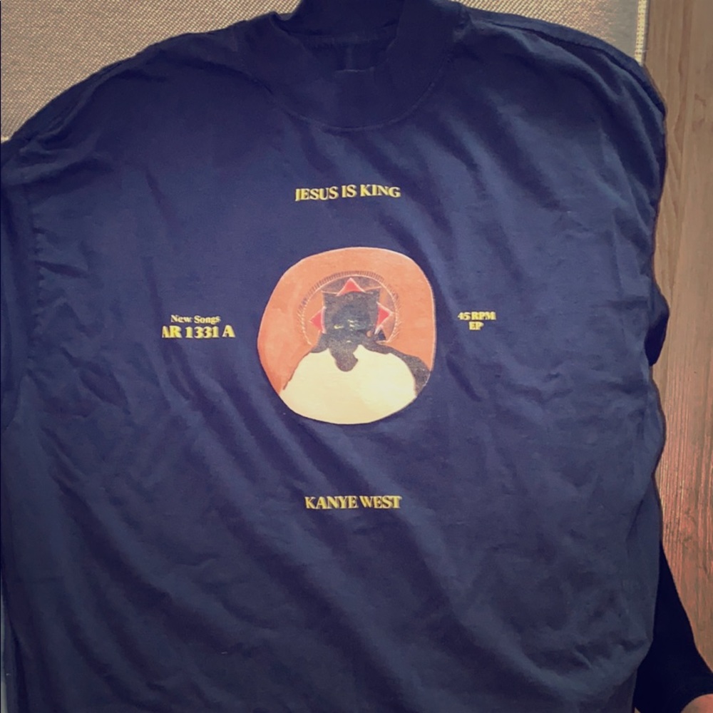 YEEZY Jesus is king XL black men’s shirt high neck